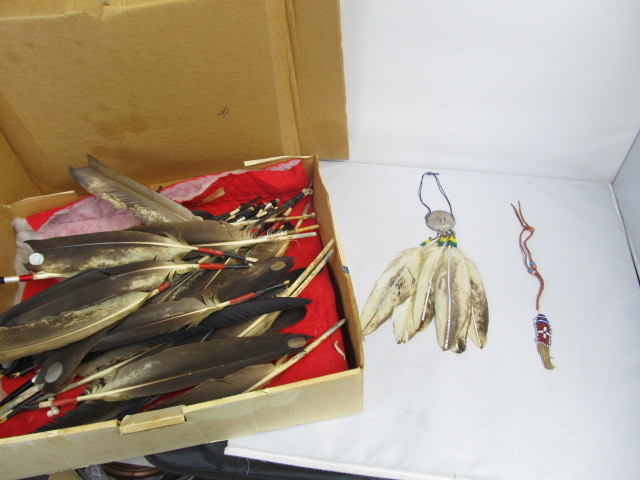 lot 62 image: Native American CraftJewelry Making Feathers etc.