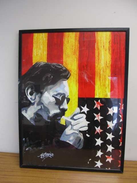 lot 70 image: Very Cool Signed American Flag Print