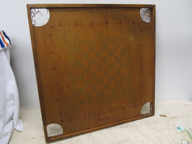 lot 83 image: Antique Seroco Carom Game Board
