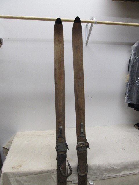 lot 139 image: Pair of Antique Wooden Snow Skis