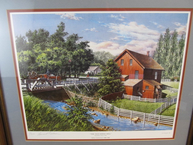 lot 152 image: Signed Numbered The Old Edina Mill Print by Leonard Fellman