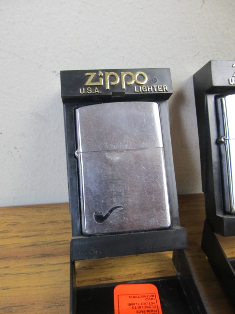 lot 161 image: Pair of Zippo Pipe Lighters wCases