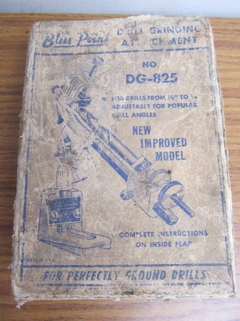 lot 186 image: Vintage Snap-On Blue Point Drill Grinding Attachment wBox