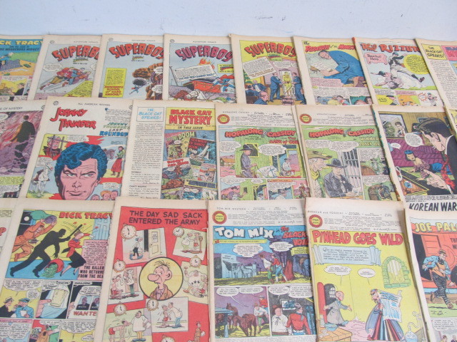 lot 200 image: Large Lot of Vintage Early 1950s Coverless Comic Books