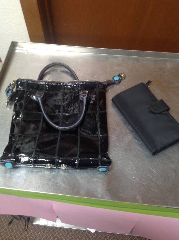 Black Purse, and Black wallet with lots of compartments