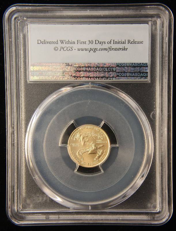 2017 AMERICAN $5 GOLD EAGLE MS70 PCGS FIRSTTRIKE