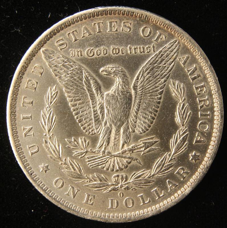 1883-O MORGAN SILVER DOLLAR UNC DETAILS LIGHTLY CLEANED