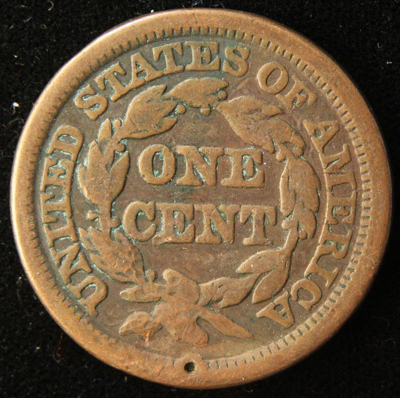1847 US BRAIDED HAIR LARGE CENT GOOD