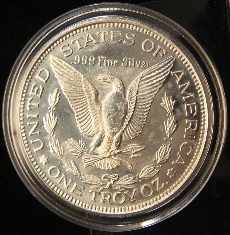 1 TROY OZ. .999 FINE SILVER MORGAN DOLLAR DESIGN IN AIRTITE