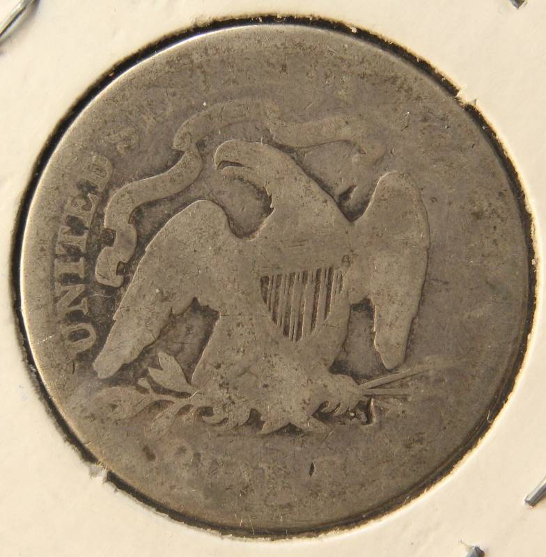 1876 US SEATED LIBERTY SILVER QUARTER