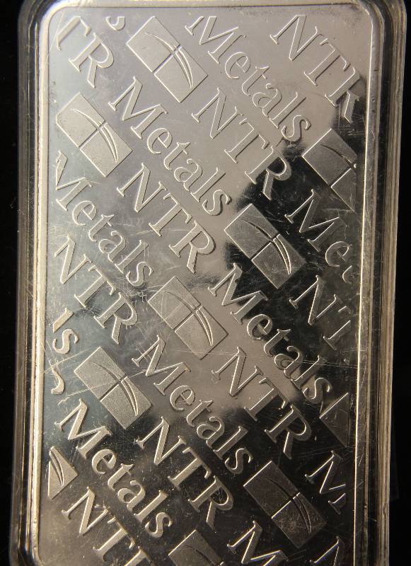 10 TROY Oz. .999 FINE SILVER BAR NTR METALS IN PLASTIC AIRTITE