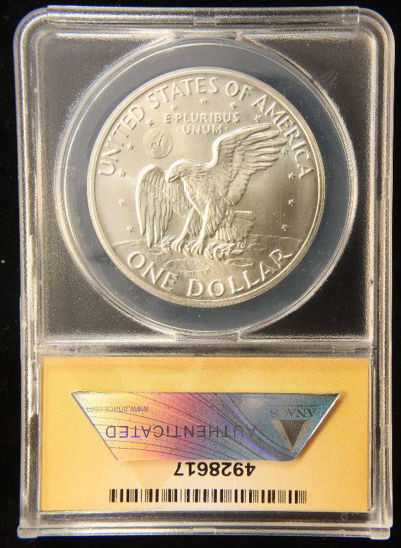1972-S EISENHOWER 40% SILVER DOLLAR MS66 ANACS