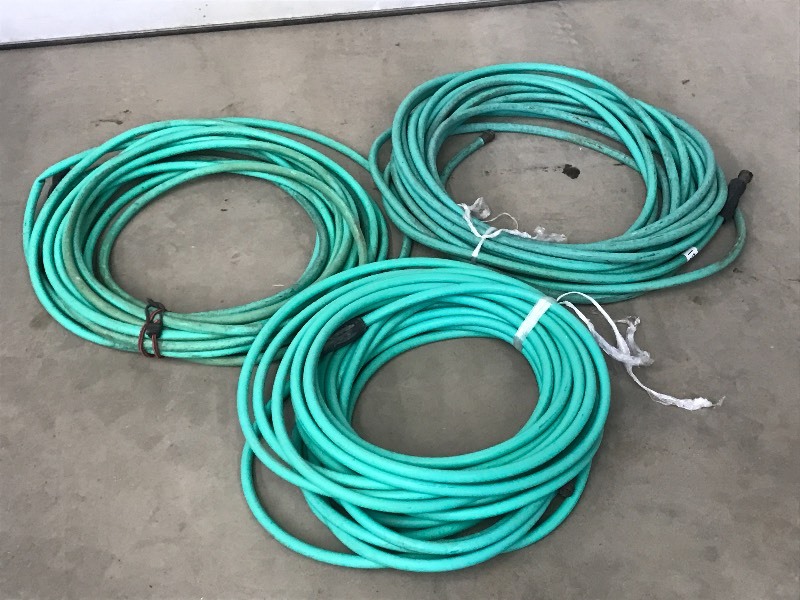 lot 31 image: Lot Of (3) 100ft Garden Hoses ...