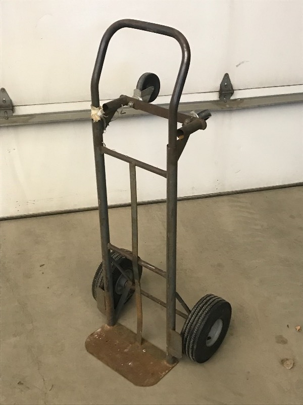 lot 43 image: Steel Two-Wheel Dolly With Pneumati...