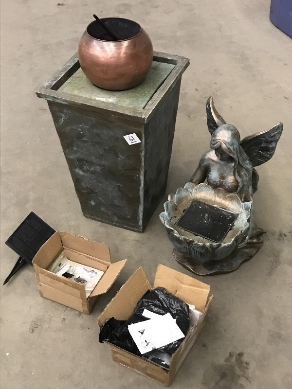 lot 61 image: Lot Of (2) Outdoor Water Fountains,...