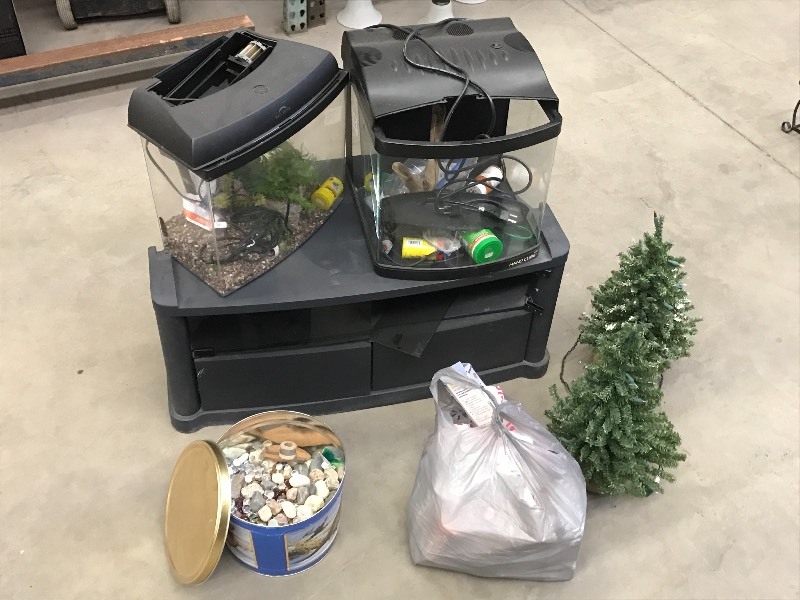 lot 72 image: Lot Of (2) Countertop Fish Tanks--...