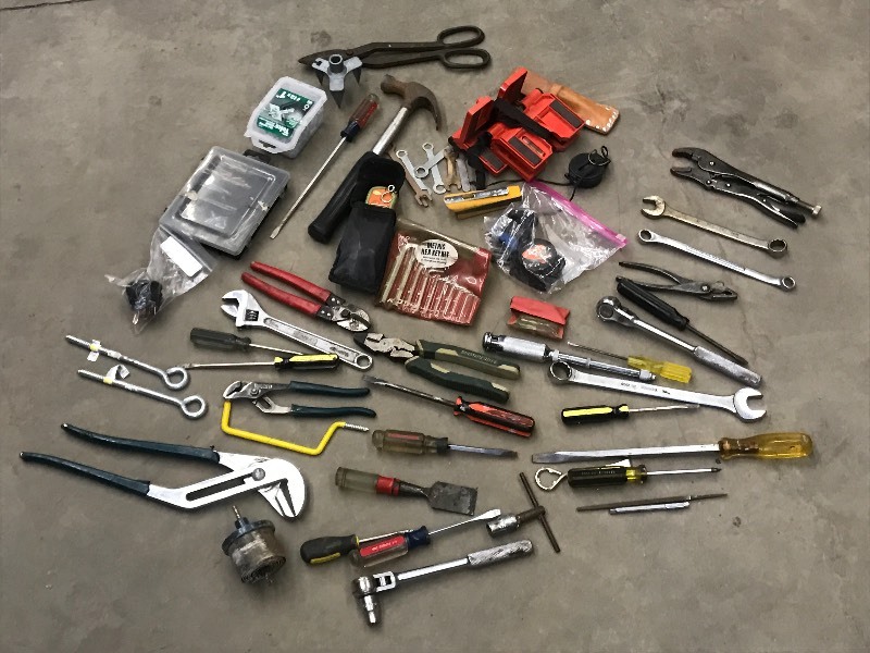 lot 82 image: Box Full Of Assorted Shop Supplies,...