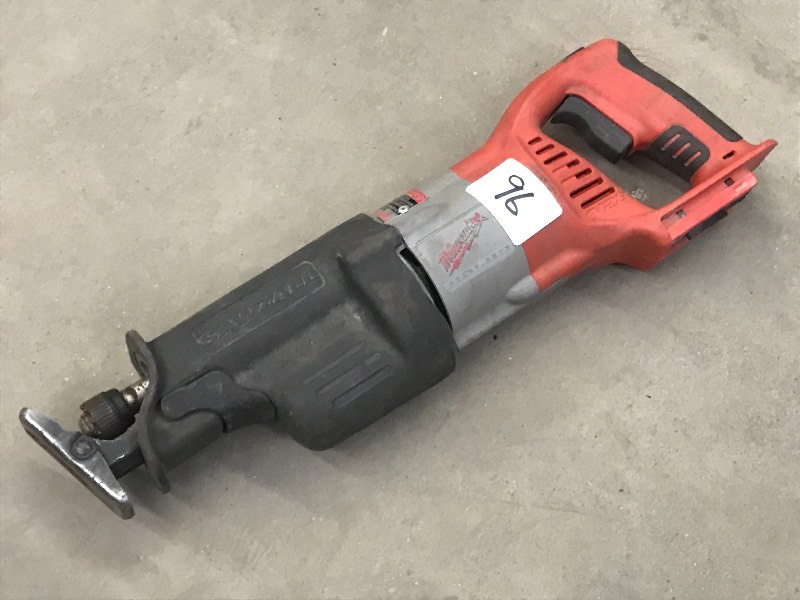 lot 96 image: Milwaukee 28Volt Cordless Sawzall--...