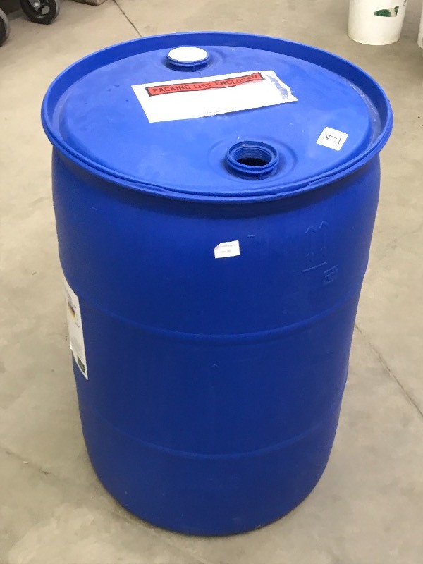 lot 99 image: 55-Gallon Plastic Barrel ...