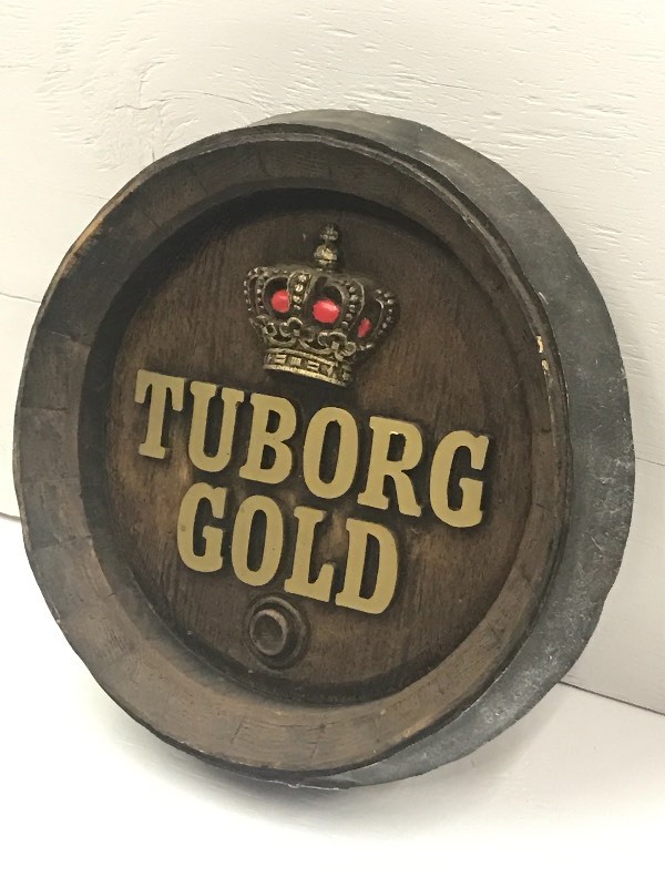 lot 22 image: Tuborg Gold Plastic Keg Sign, 3x16...