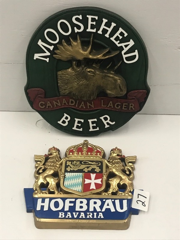 lot 27 image: Lot Of (1) Moosehead 3D Beer Sign ...