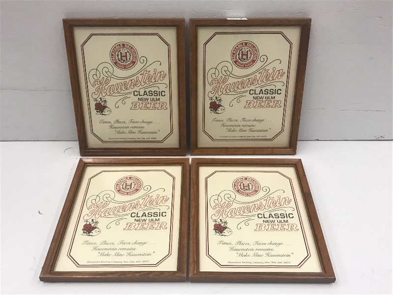 lot 34 image: (4) Hauenstein Beer Signs (New Ulm ...