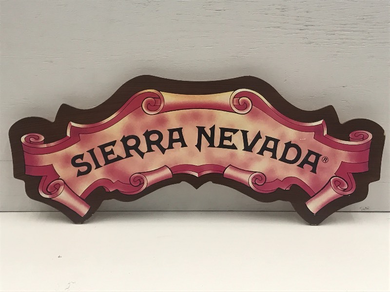 lot 41 image: Sierra Nevada Wooden Sign, 19x47 ...