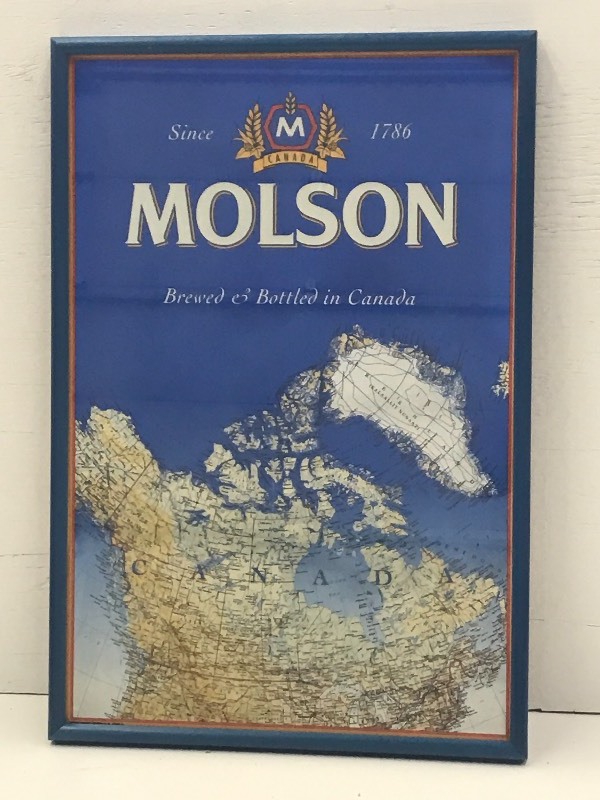 lot 45 image: Molson Beer Framed Poster, 21x31 ...
