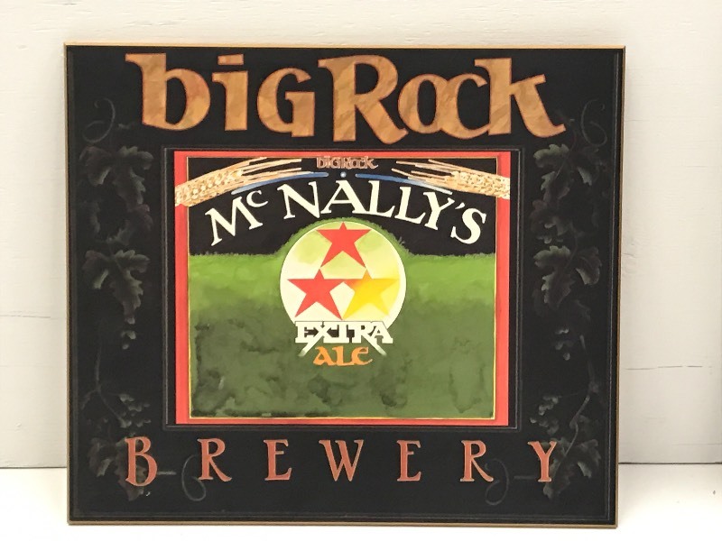 lot 52 image: Big Rock Brewery Beer Sign, 19x22...