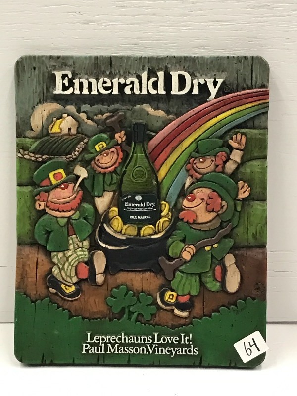 lot 64 image: Emerald Dry 3D Beer Sign, 17x21 ...