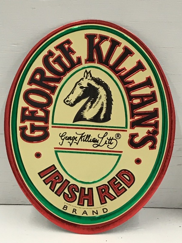 lot 81 image: Killians Irish Red Tin Beer Sign, 1...