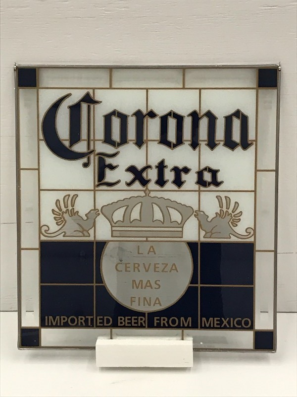 lot 86 image: Corona Extra Glass Beer Sign, 16x1...
