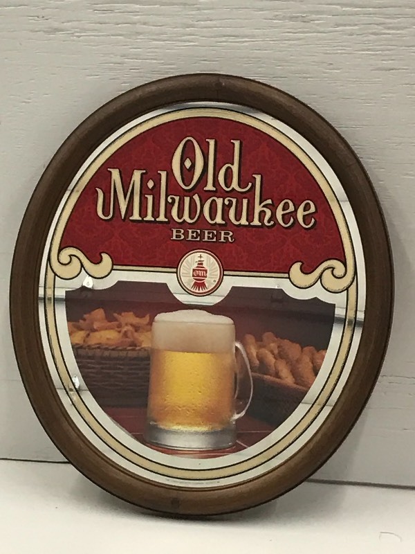 lot 87 image: Old Milwaukee Framed Mirrored Beer ...