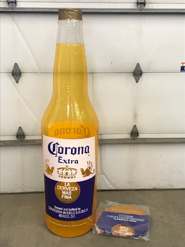 lot 106 image: (2) Corona Extra Inflatible Beer Bo...