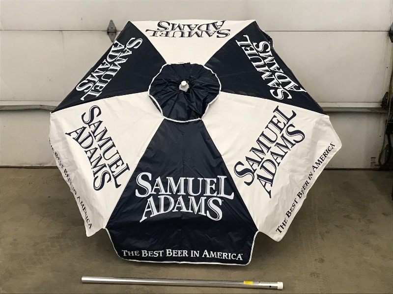 lot 114 image: New Samuel Adams 6.5ft Patio Umbrel...