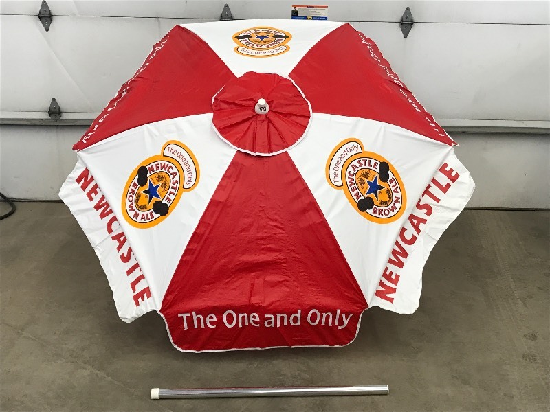 lot 122 image: New Castle Brown Ale 6ft Patio Umbr...