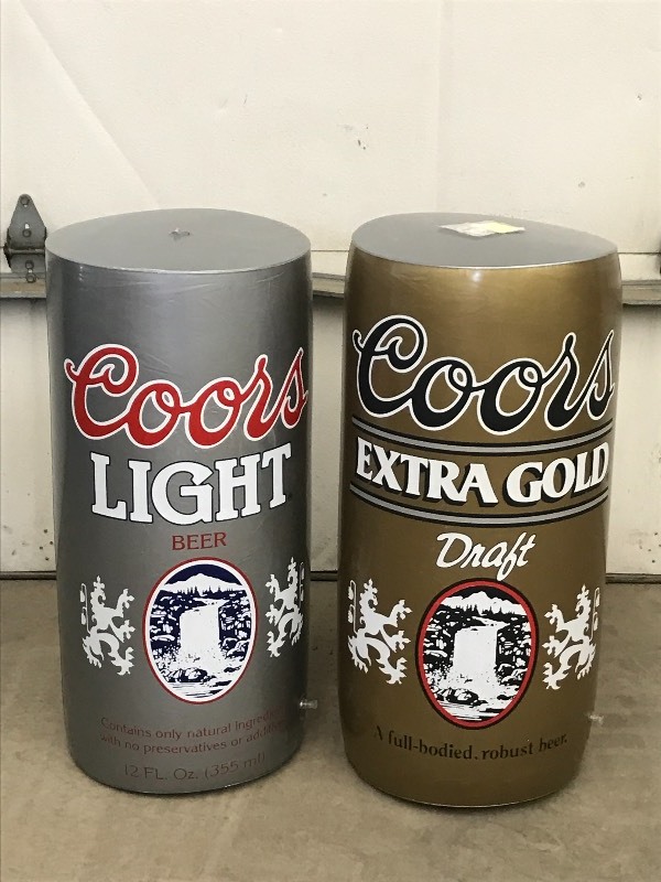 lot 123 image: (2) Coors Inflatible Beer Cans, 14...