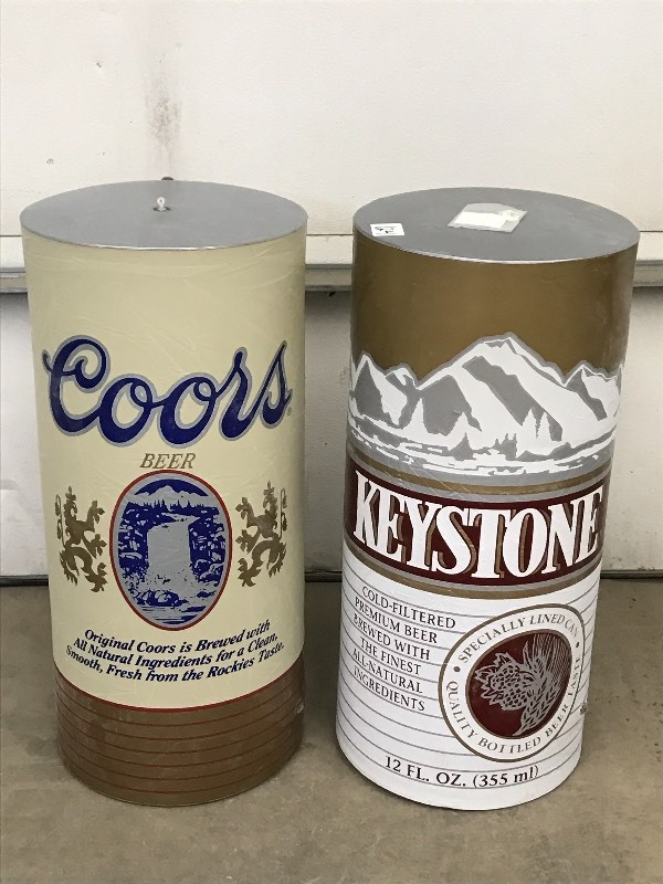 lot 124 image: (1) Coors & (1) Keystone Inflatible...