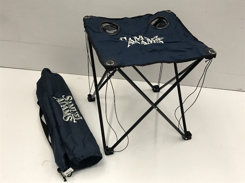 lot 125 image: Samuel Adams Folding Camp Table Wit...