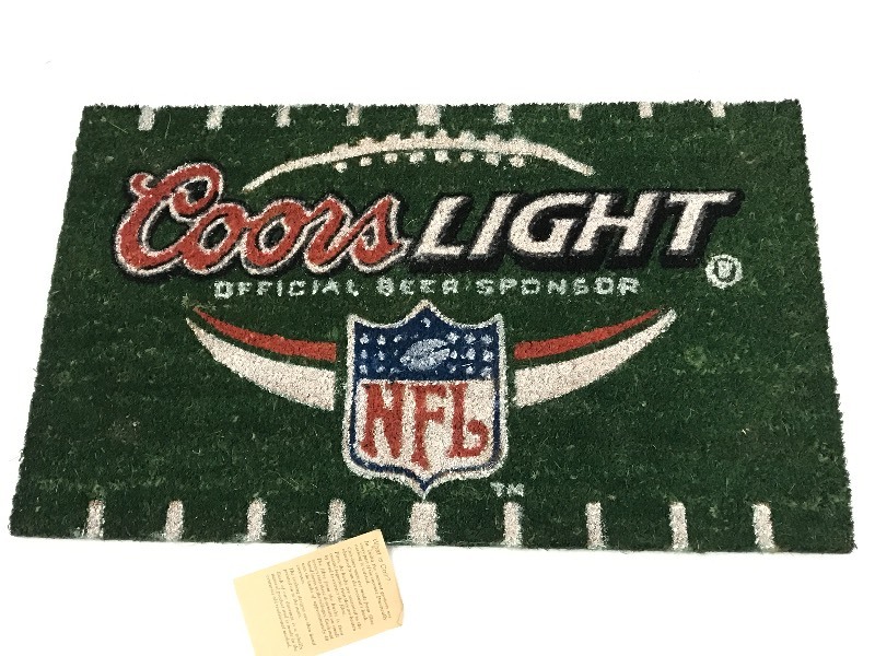 lot 133 image: Coors Light NFL Door Mat, 17x28 ...