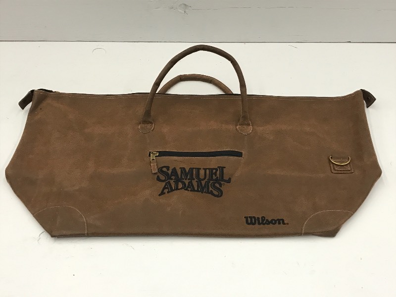lot 144 image: Samuel Adams Leather Travel Bag ...