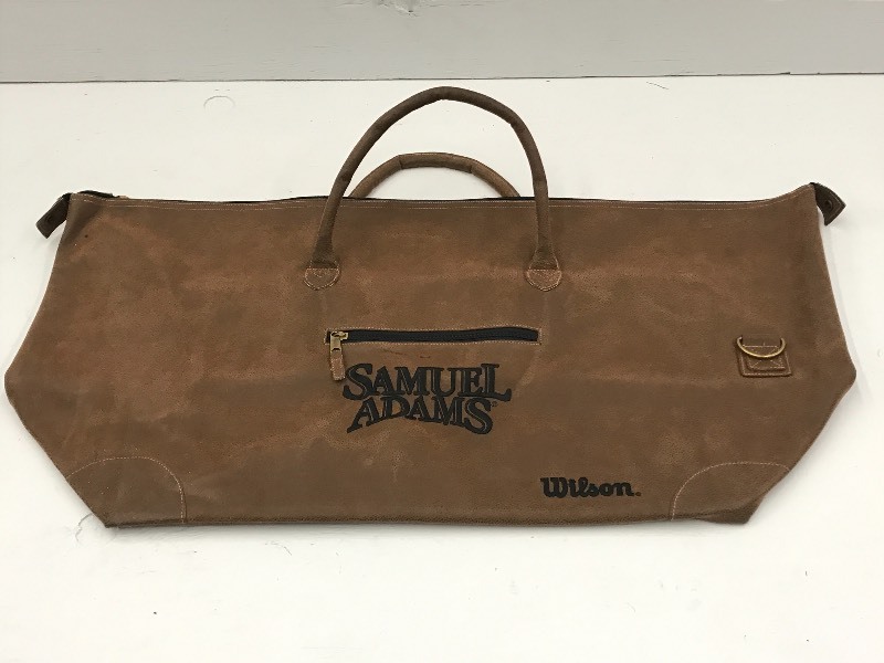 lot 145 image: Samuel Adams Leather Travel Bag ...