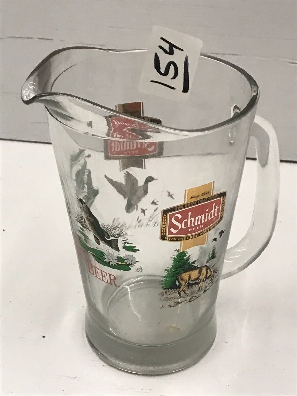 lot 154 image: (1) Collectible Schmidt Beer Glass ...