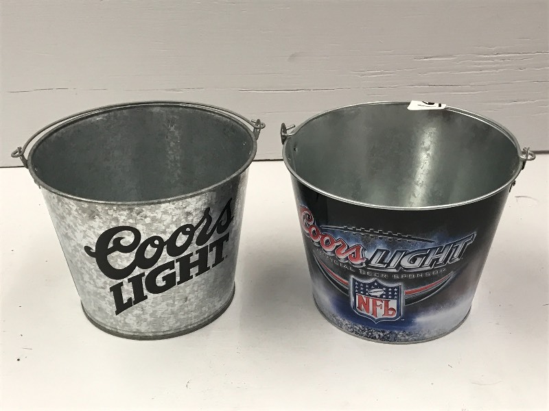 lot 168 image: (2) Galvanized Beer Buckets ...