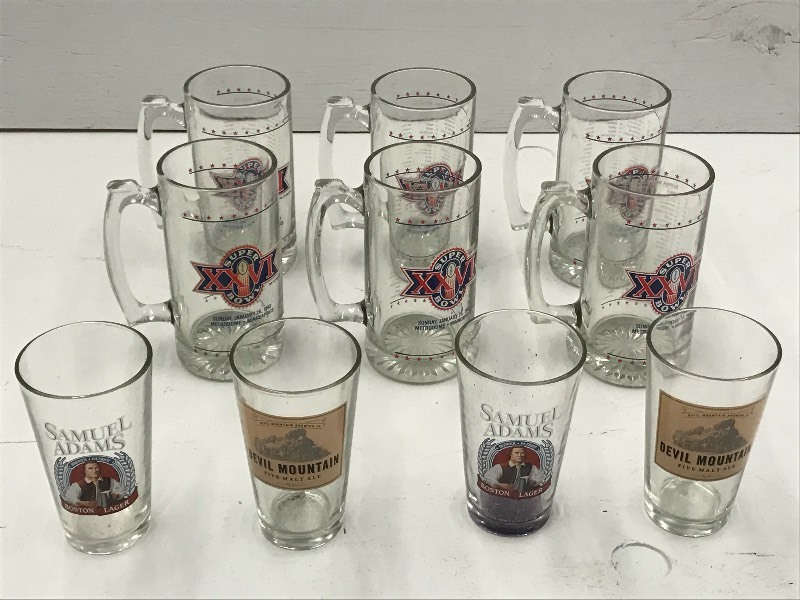 lot 181 image: Lot Of (6) Super-Bowl XXVI Beer Mug...