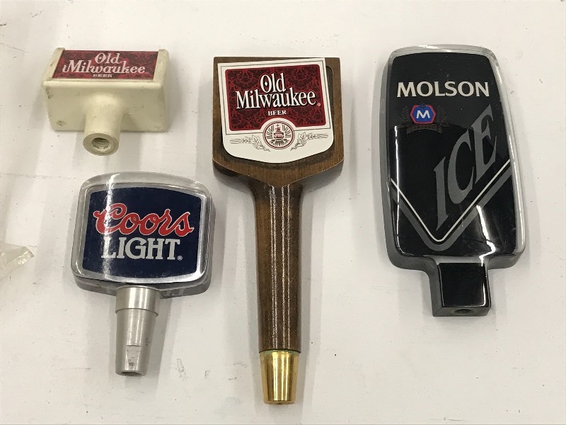 lot 198 image: Lot Of (4) Assorted Beer Tap Handle...