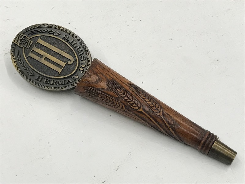 lot 203 image: (1) Herman Joseph Brass Tap Handle ...