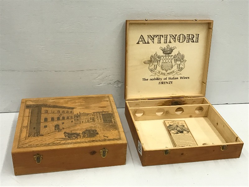 lot 212 image: (2) Antinori Wine Boxes ...