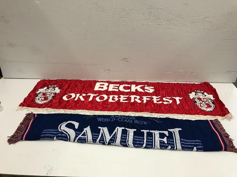 lot 213 image: Samuel Adams Woven Blanket & Becks ...