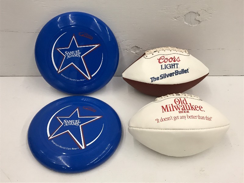 lot 229 image: Lot Of (2) Sam Adams Frisbees & (2)...